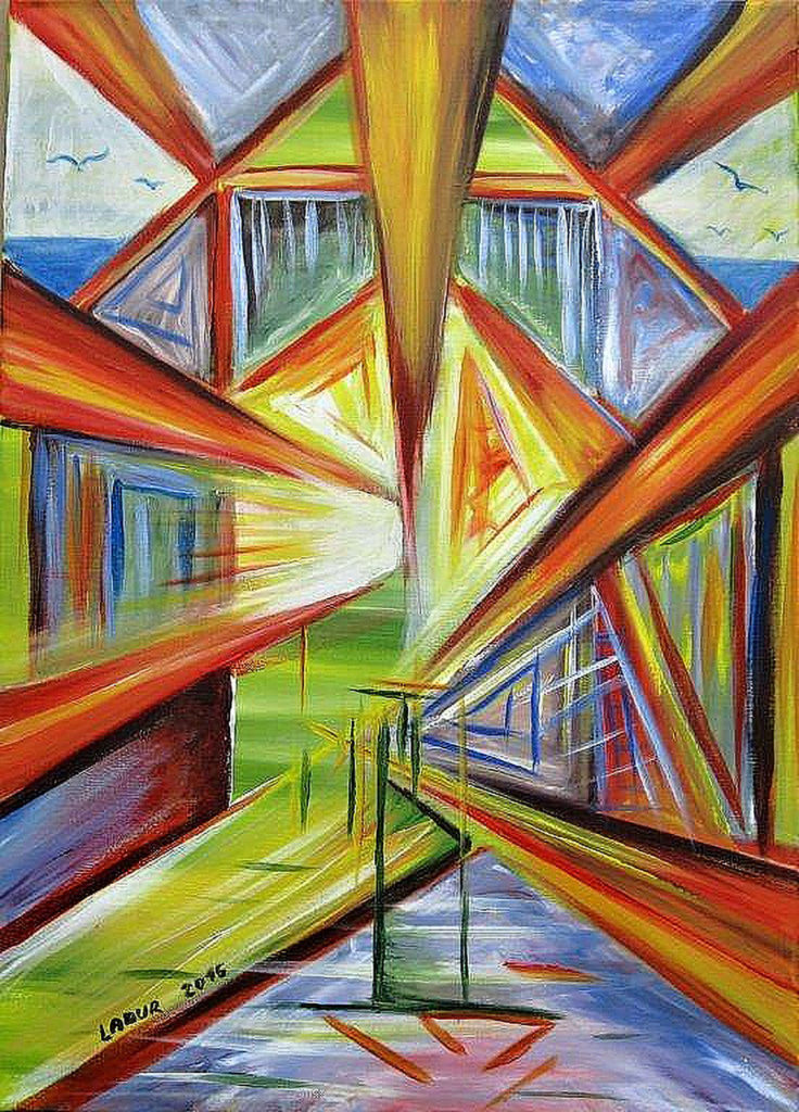 Doma akryl plátno 50x70cm 2016