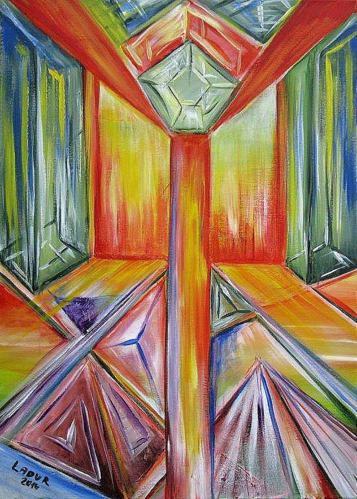 Drahokam akryl plátno 50x70cm 2016