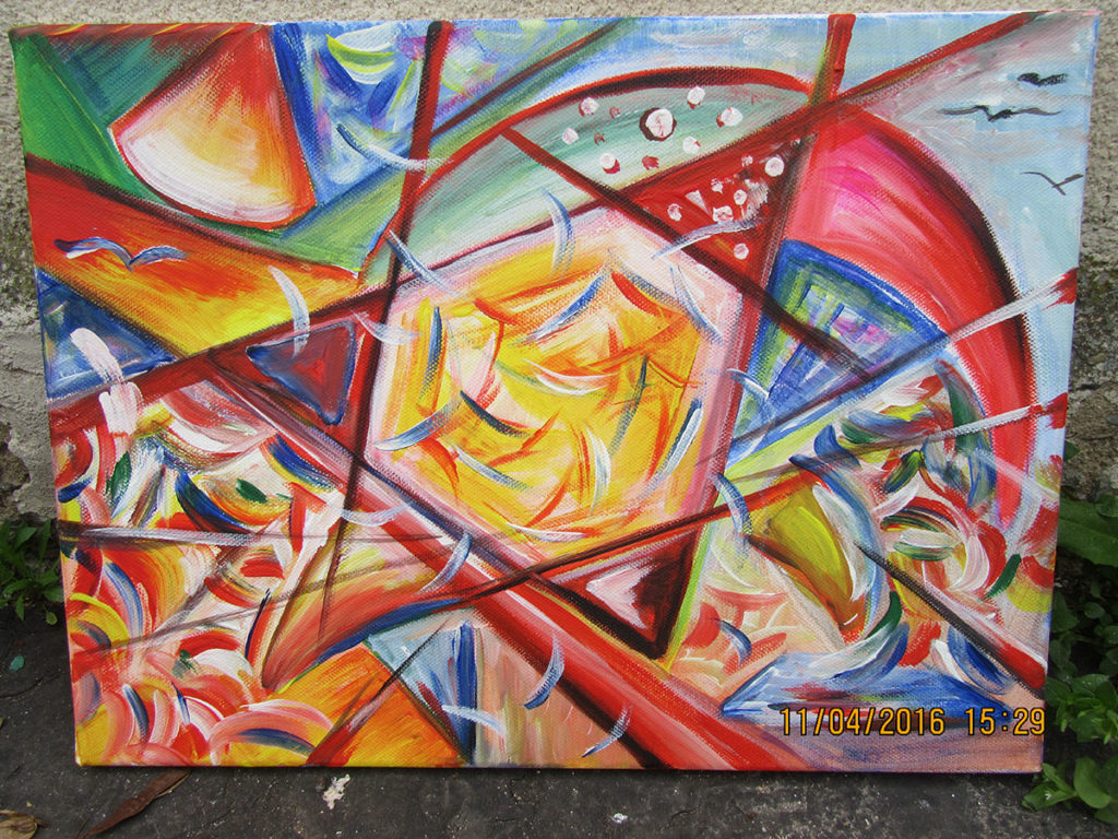 Kokička akryl plátno 2016