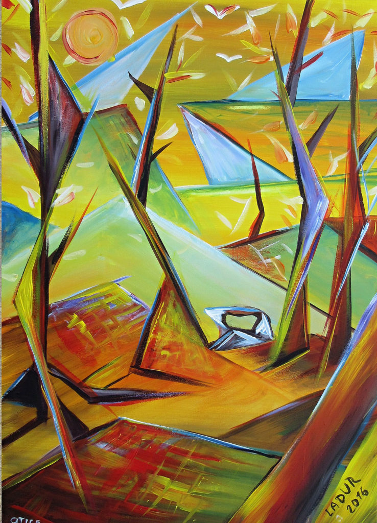 Lesoun akryl plátno 50x70cm 2016