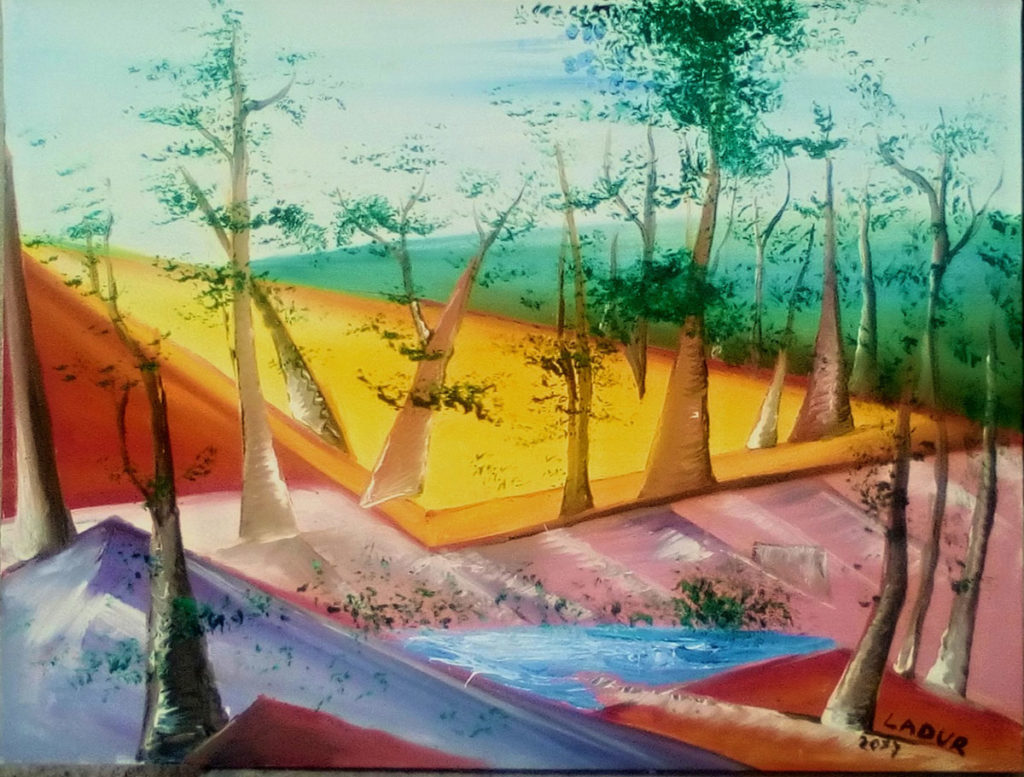 Lesík olej plátno 2017