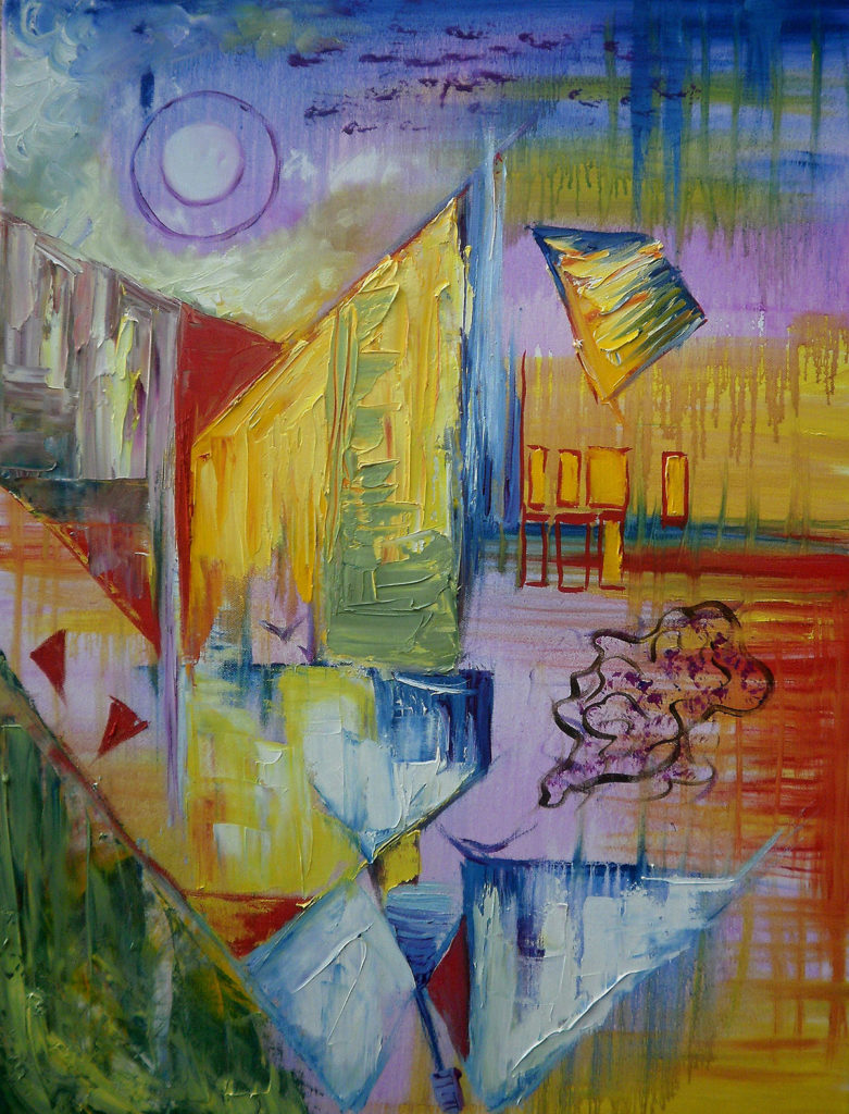 Pohledy odjinud olej plátno 60x80cm 2016