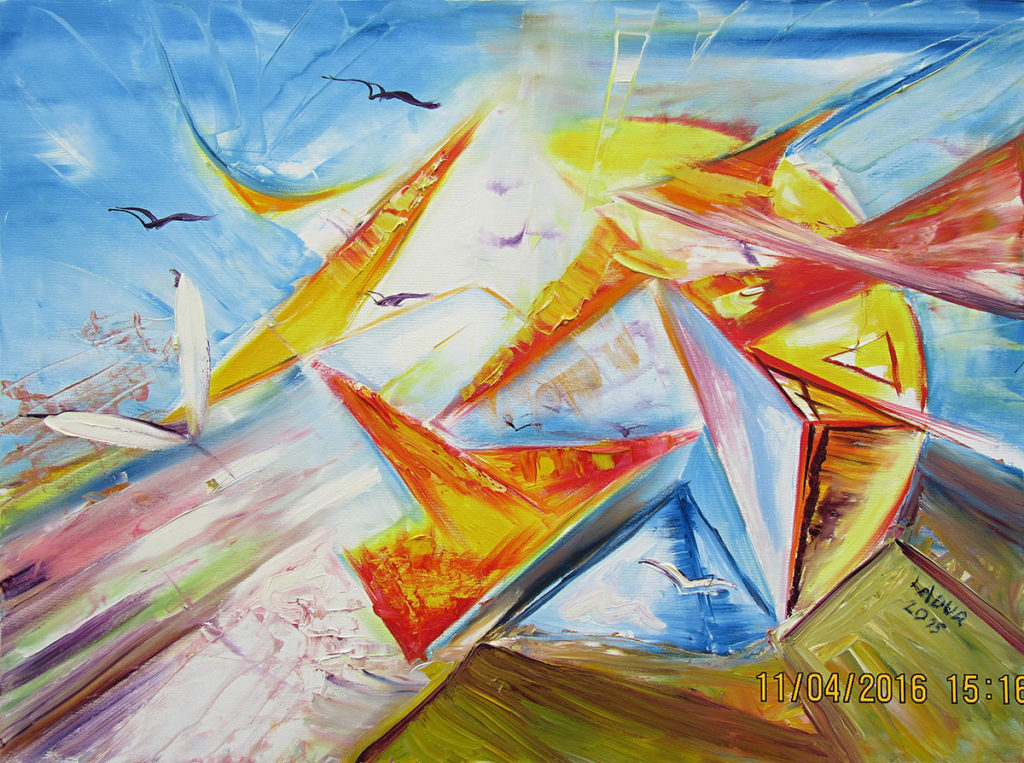 Ptáci olej plátno 60x80cm 2015