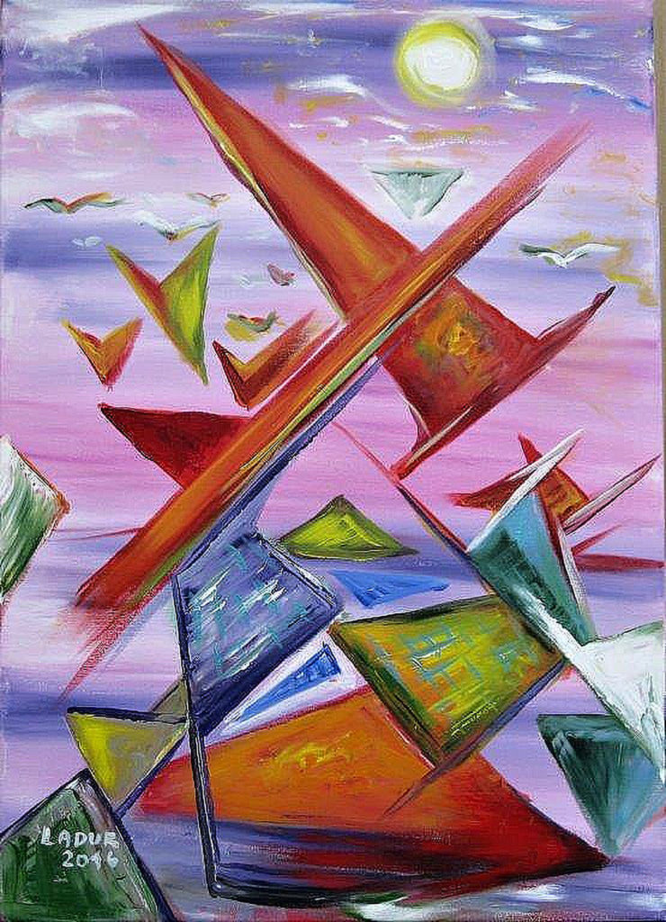 Čaroďěj akryl plátno 50x70cm 2017