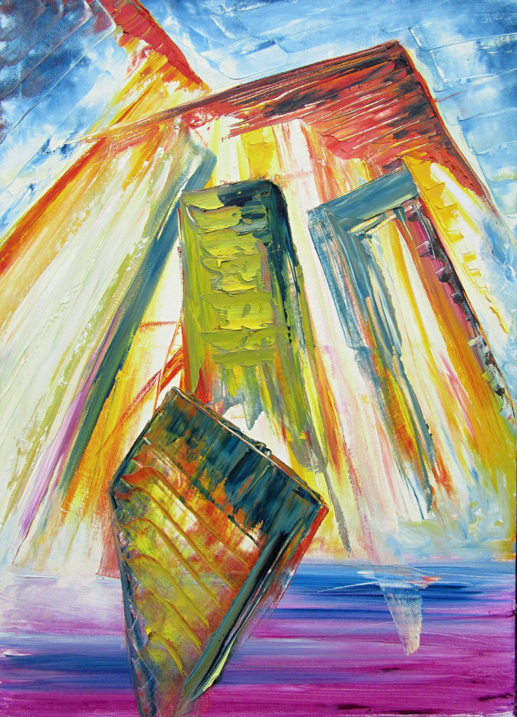 Řízená dokumentace olej plátno 50x70cm 2016