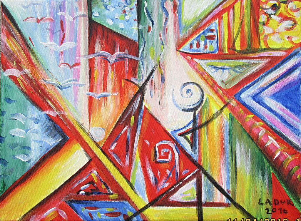 Živel akryl plátno 30x45cm 2017